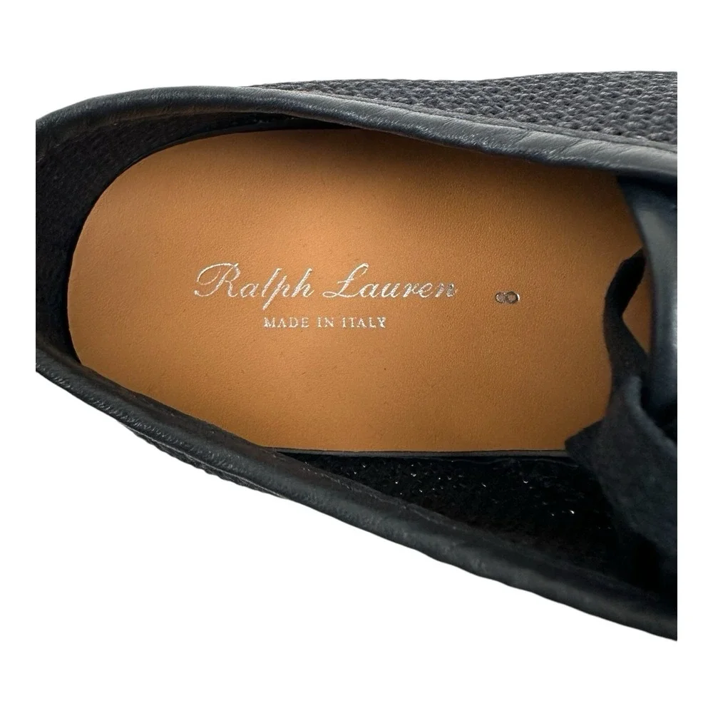 Ralph Lauren Purple Label Jeromy Linen Net Navy Sneaker‎ Shoes Size US 8E New